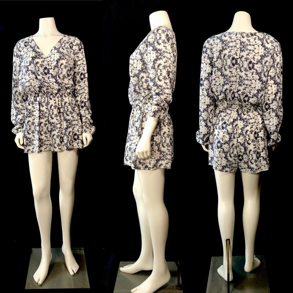 One Clothing B&W Tie-Dye Romper